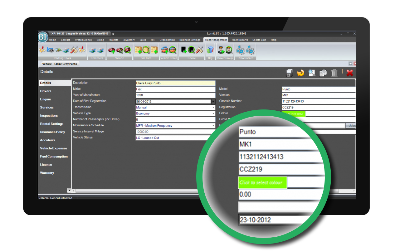 Lornit - Information Vehicle - Tracking System Screenshot